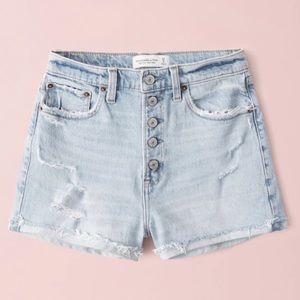 Abercrombie & Fitch curve love high rise mom shorts